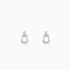 Silver Bold Drop Earrings