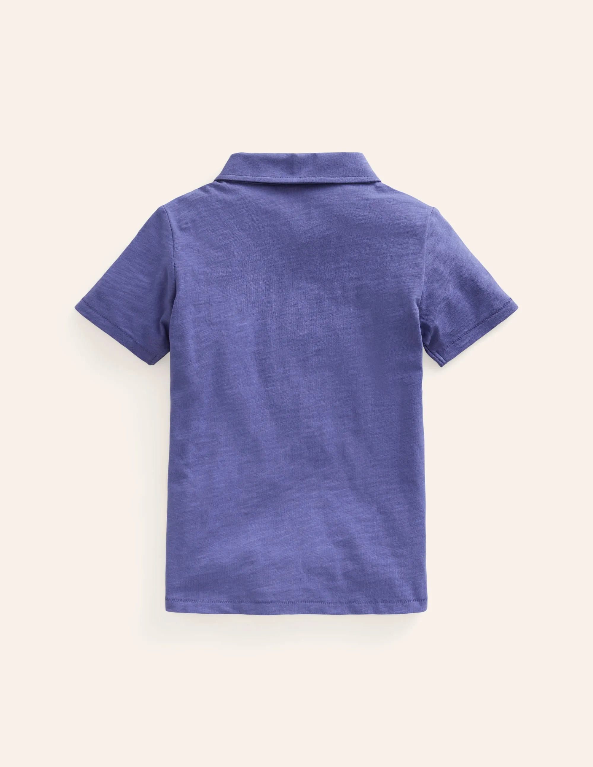 Slub Polo Shirt-Soft Starboard