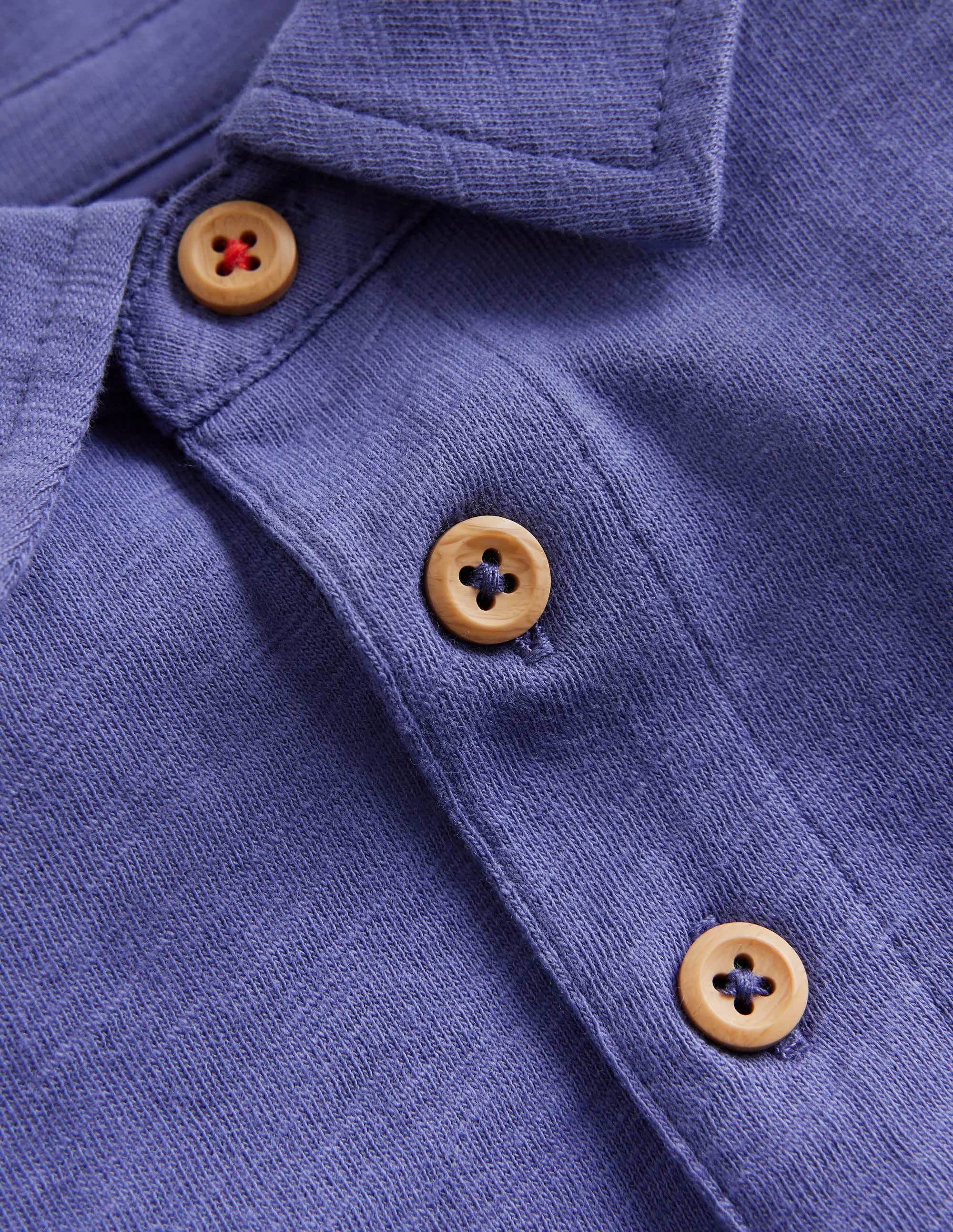 Slub Polo Shirt-Soft Starboard