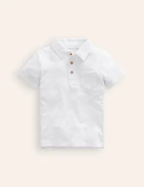 Slub Polo Shirt-White