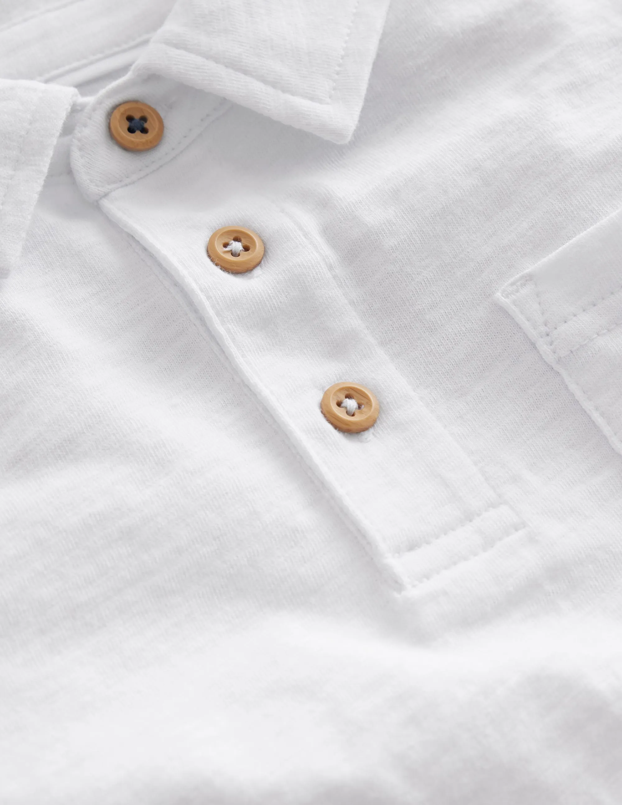 Slub Polo Shirt-White
