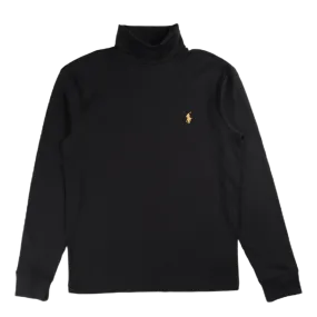 Soft Cotton Turtleneck Black