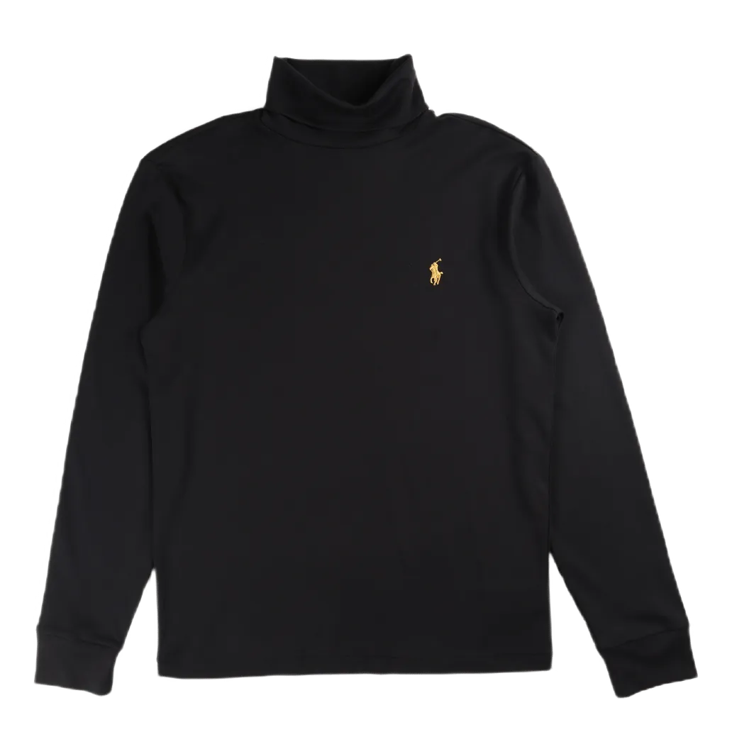 Soft Cotton Turtleneck Black