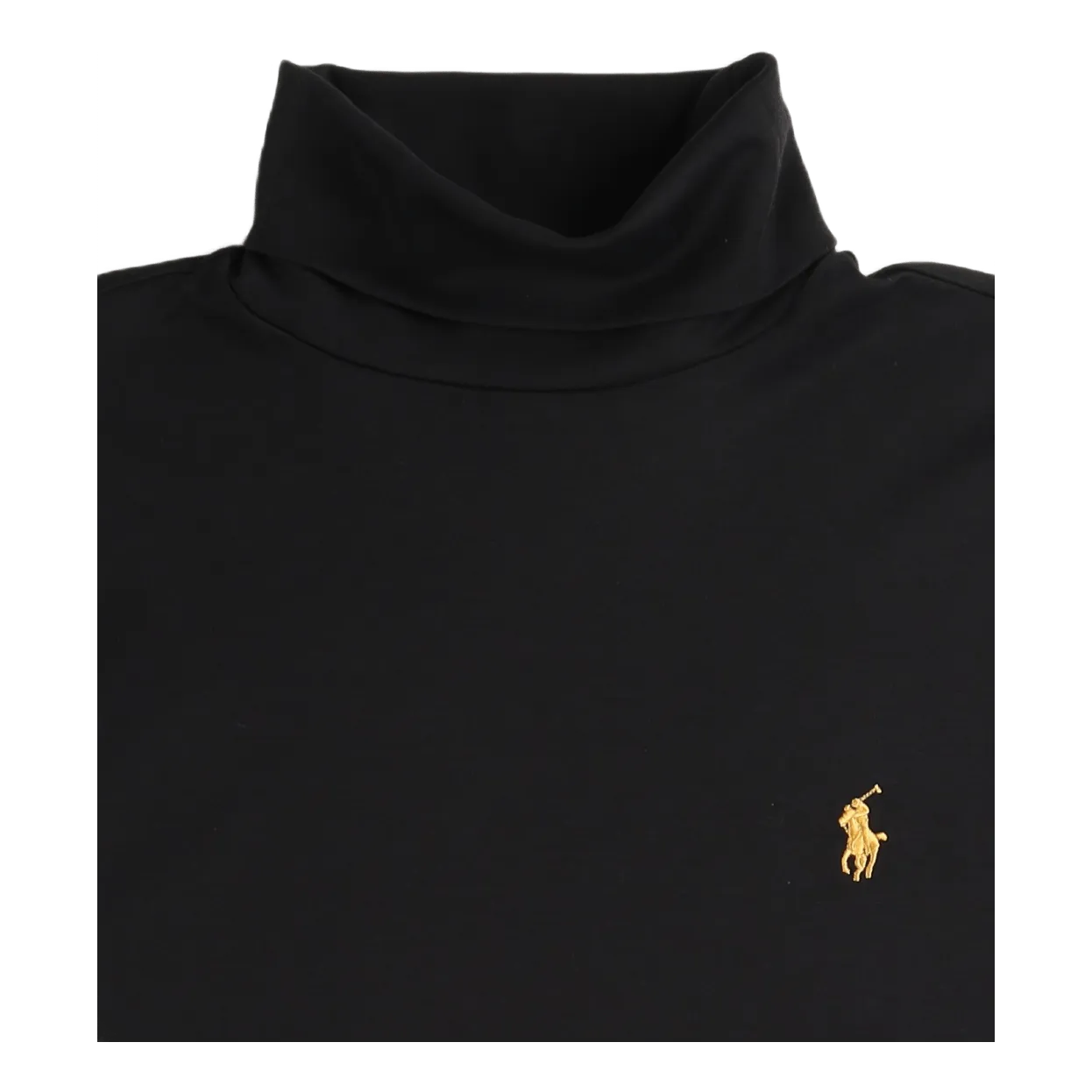 Soft Cotton Turtleneck Black