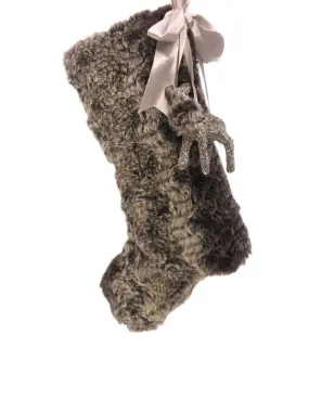 Stocking with Fawn 10" - Ash Fur