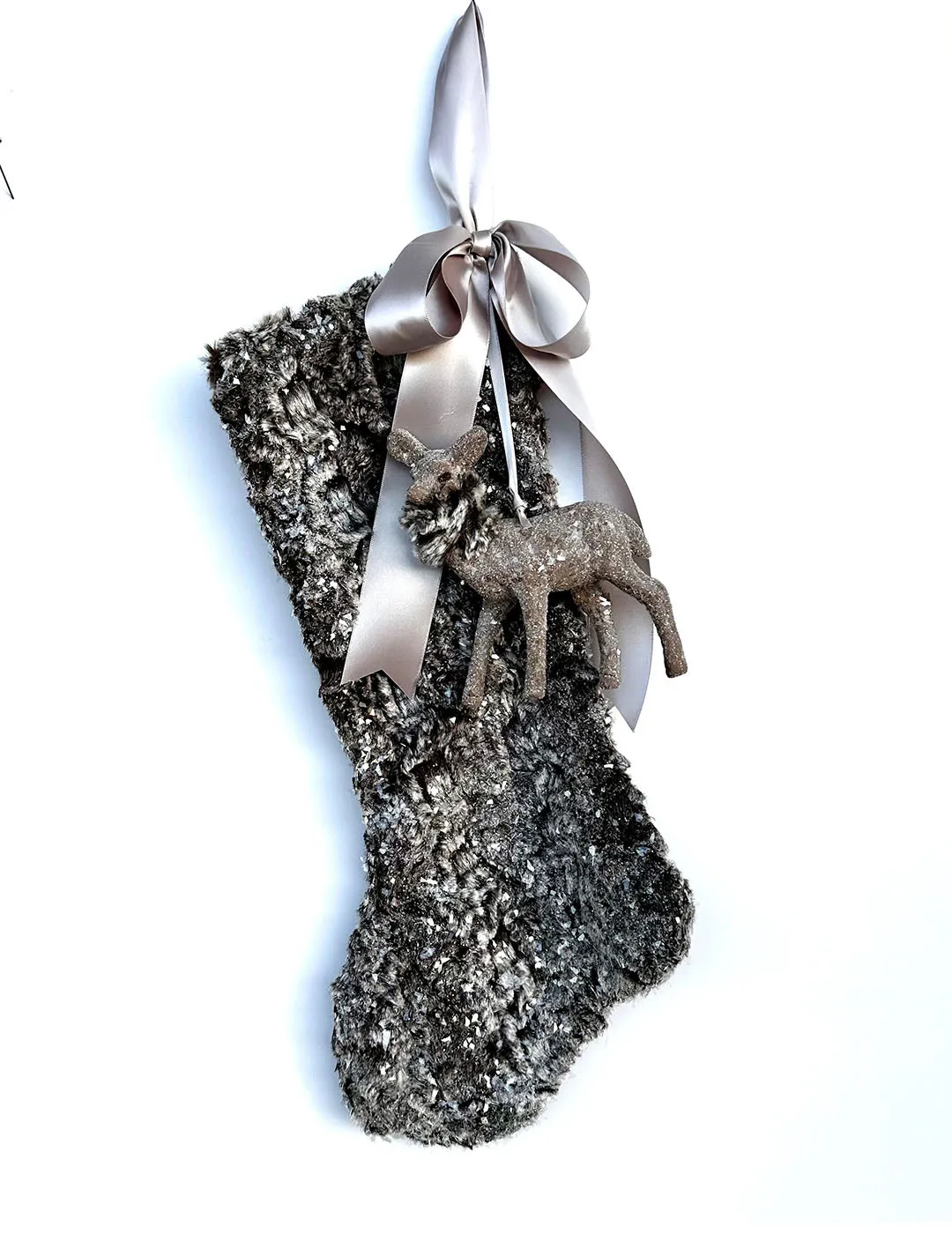 Stocking with Fawn 10" - Ash Fur