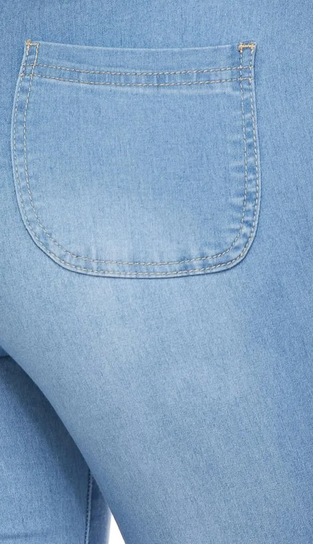 Super High Waisted Stretchy Skinny Jeans (S-3XL) - Light Blue