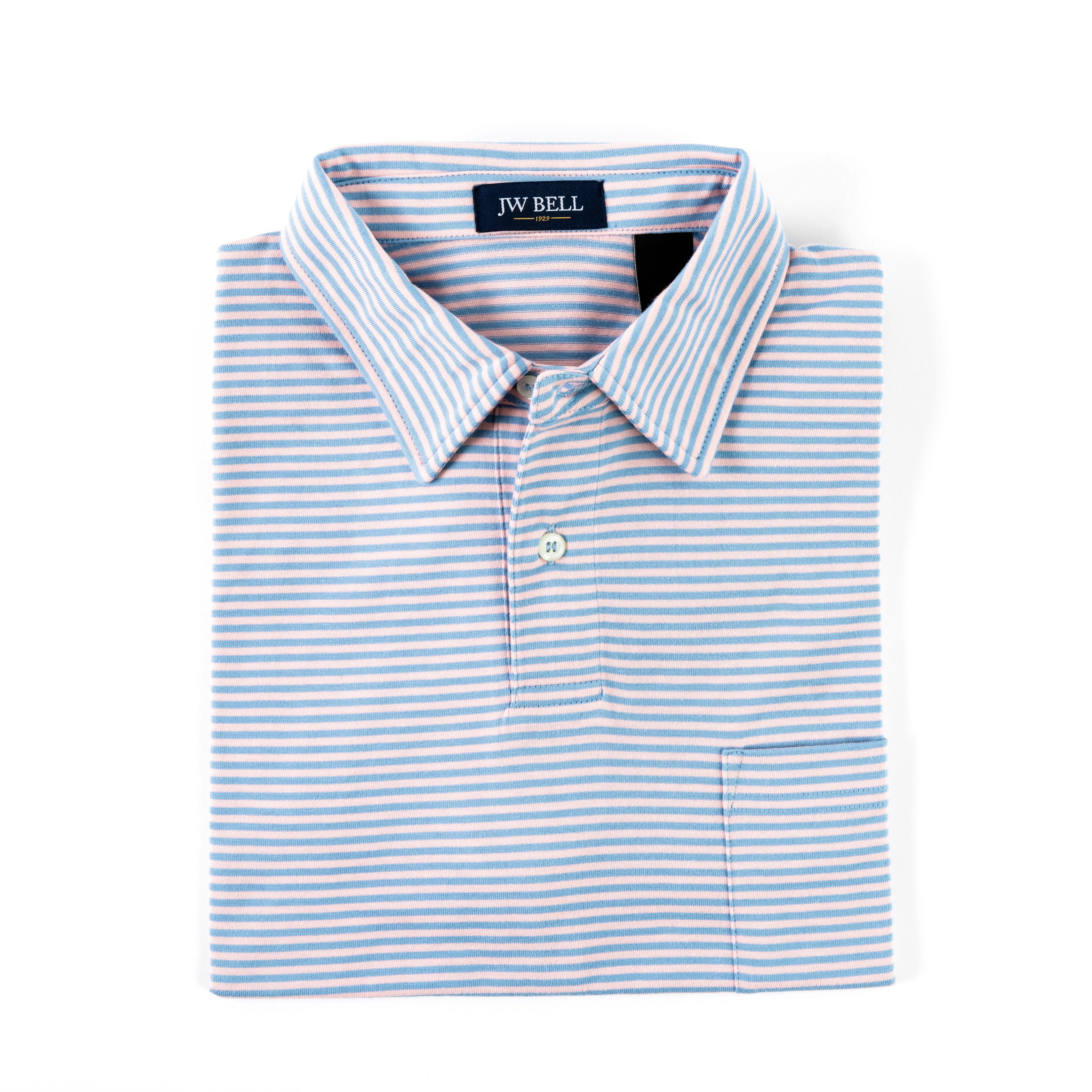 Ultra-Soft Striped Jersey Polo - 3 Colors Available