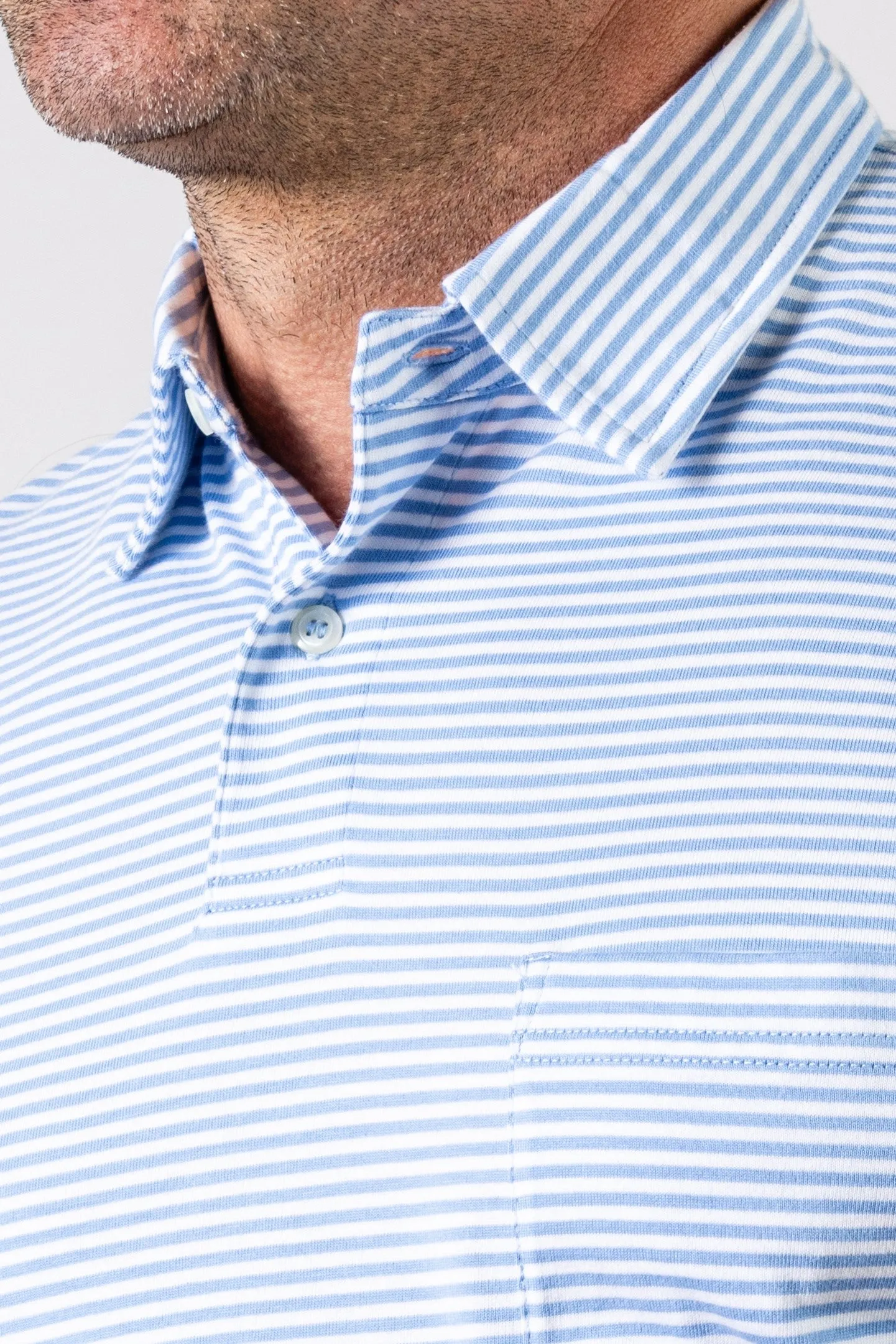Ultra-Soft Striped Jersey Polo - 3 Colors Available