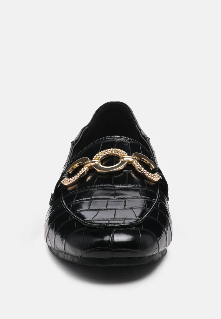 wibele croc textured metal show detail loafers