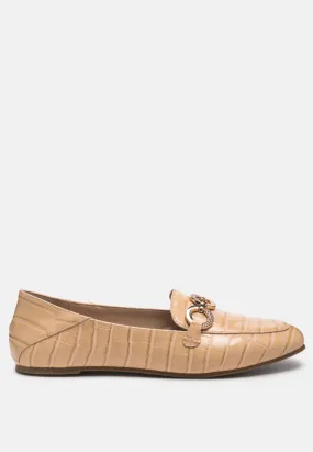 wibele croc textured metal show detail loafers