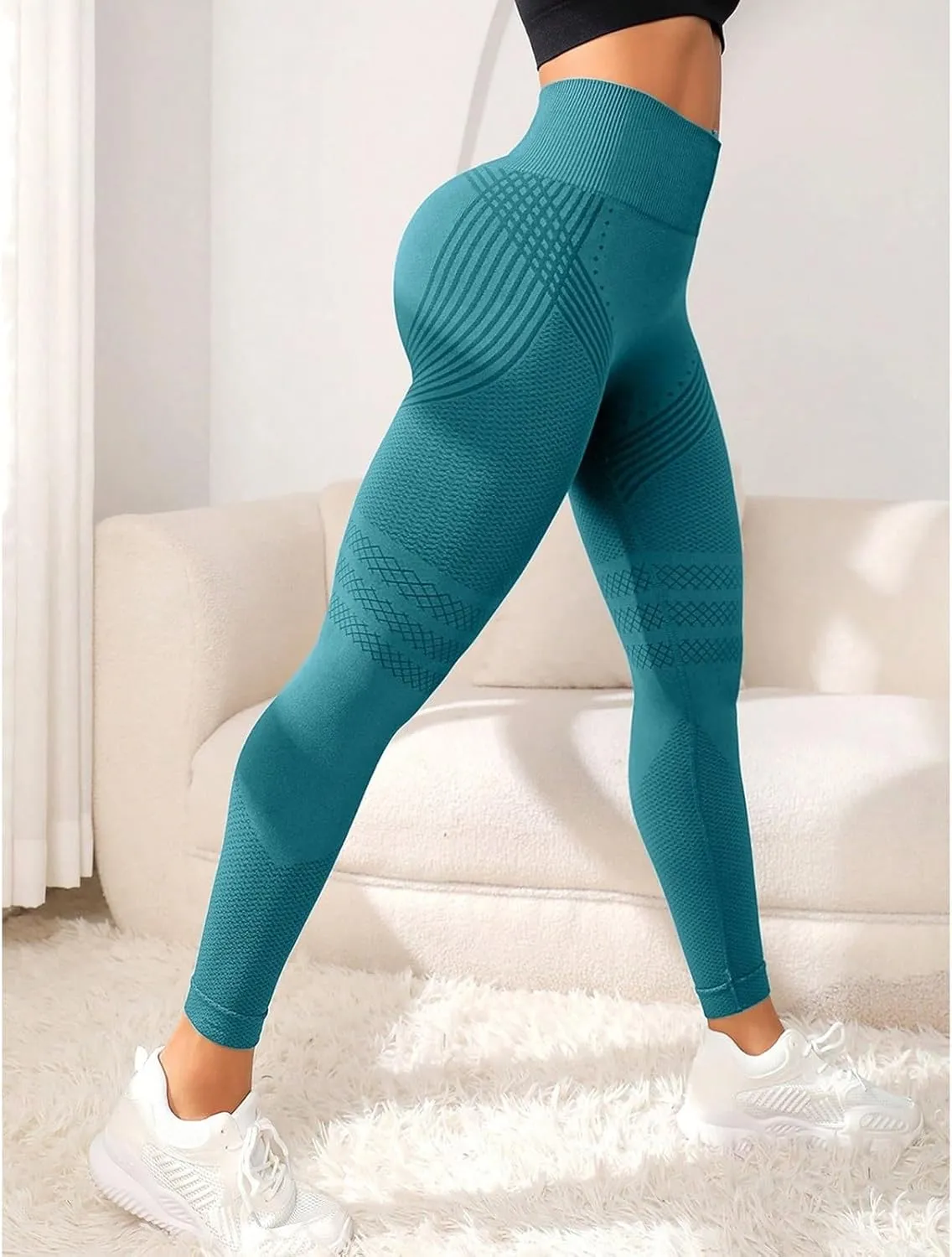 Women's High Waisted Yoga Pants Butt Lift Fashion Long Sport Stretchy Yoga Leggings