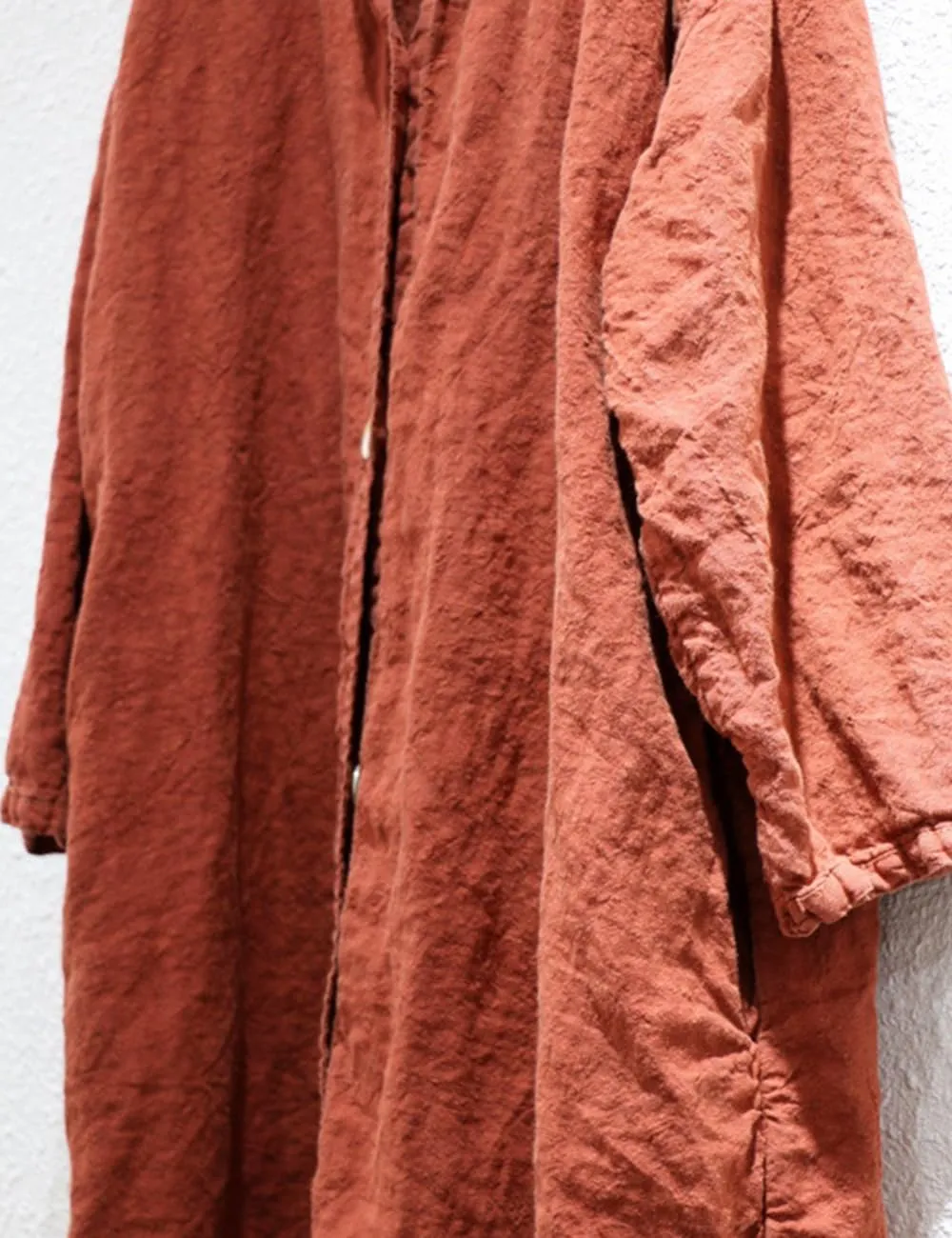 Ystylee Womens Long Trench Coat Cotton Linen Spring Fall Chic Button Down Maxi Shirt Dress Blouse