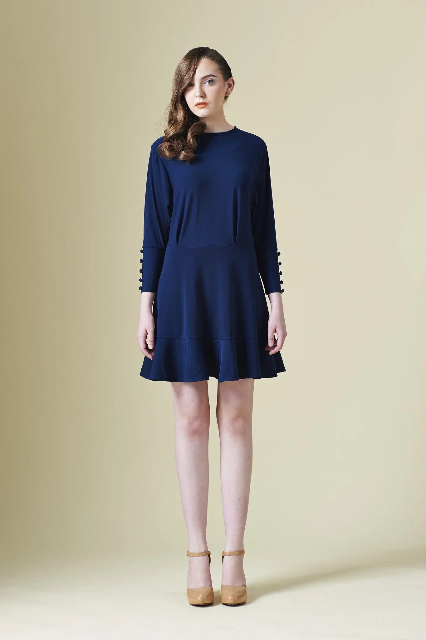 ZZLong sleeves Dress with ruffle hem